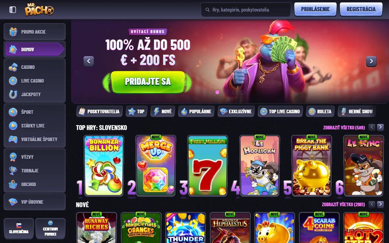 Startseite von mrpacho.com (Screenshot)
